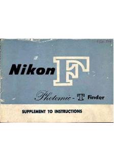 Nikon Photomic T Finder manual. Camera Instructions.